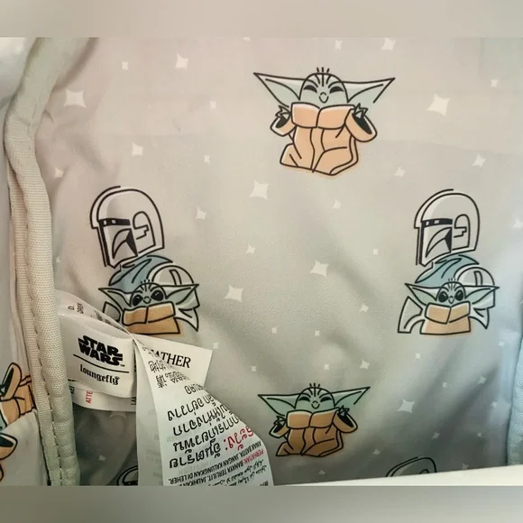 SALE - Loungefly Disney Parks Star Wars Grogu Mandalorian Glow In Dark Backpack - Picture 10 of 14